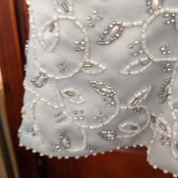 Ice Blue Formal 2PC Satin Full length Dress - Picture 8 of 8